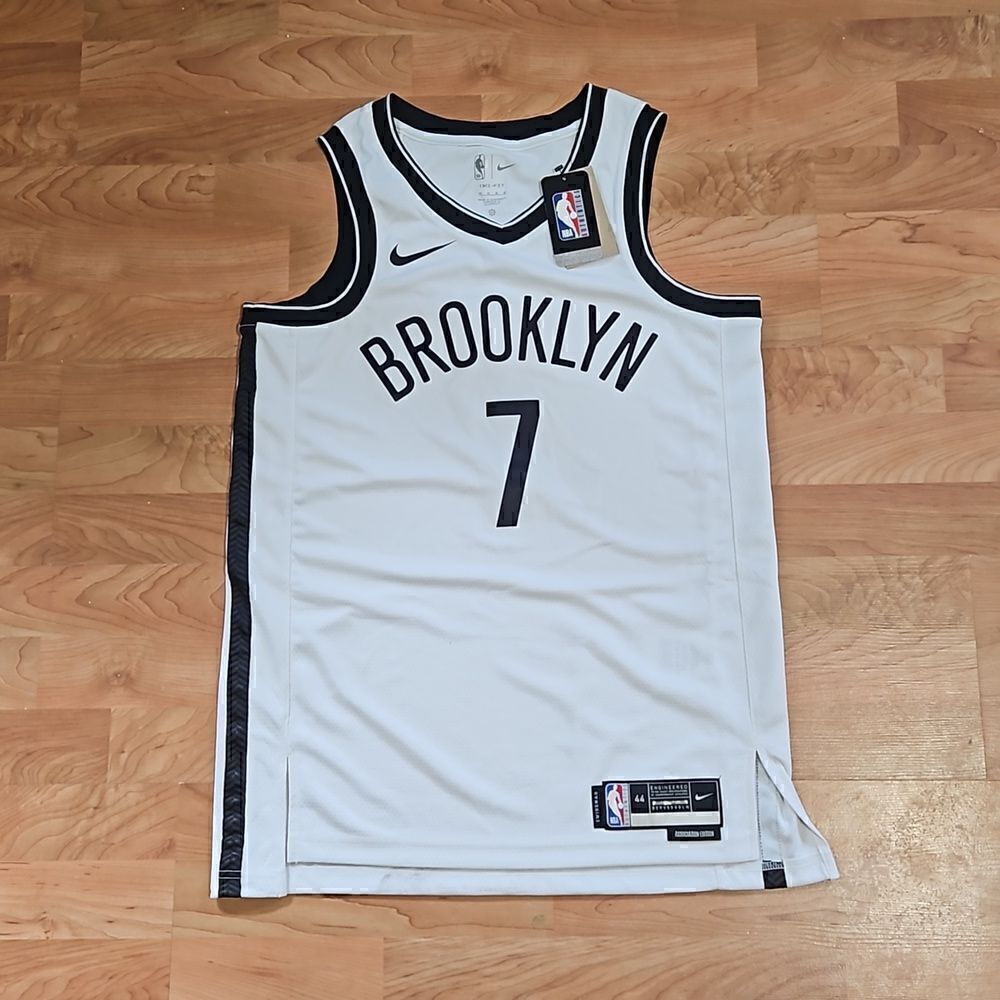 Nike Brooklyn Nets Kevin Durant Swingman Jersey Association Dri Fit White Black